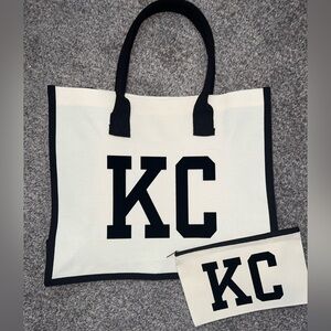 Kansas City, KC tote bag and make up bag